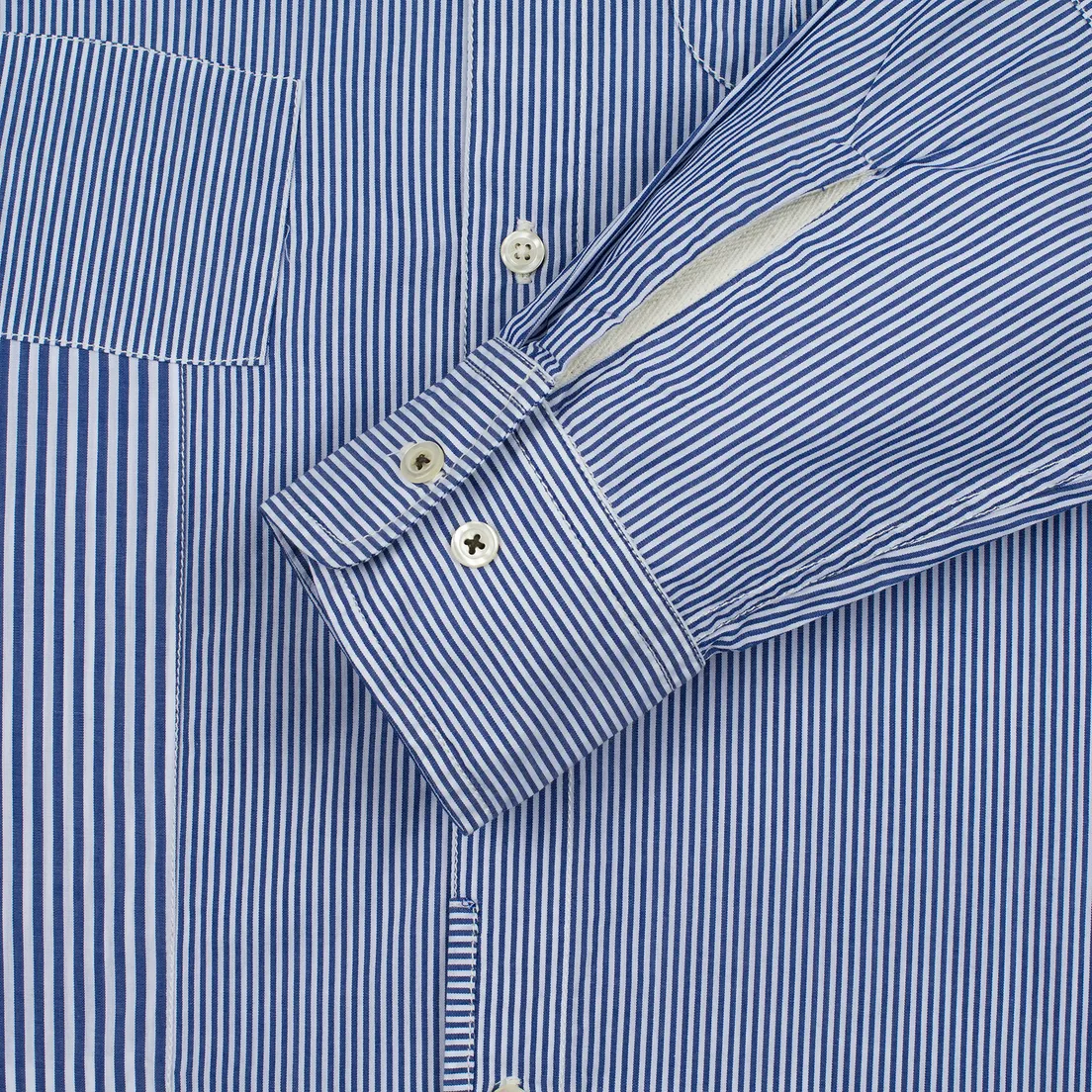 Universal Works Мужская рубашка Patch Fine Stripe