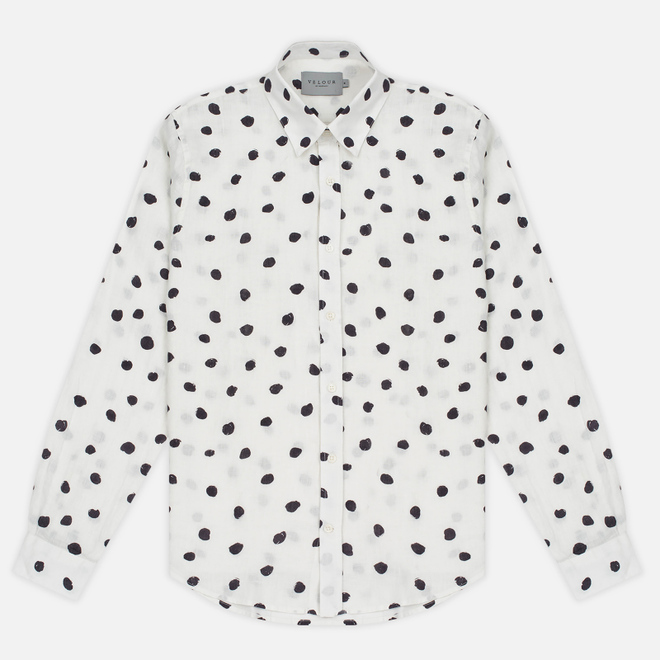 Мужская рубашка Velour Standard Random Dot Off White/Dark Grey