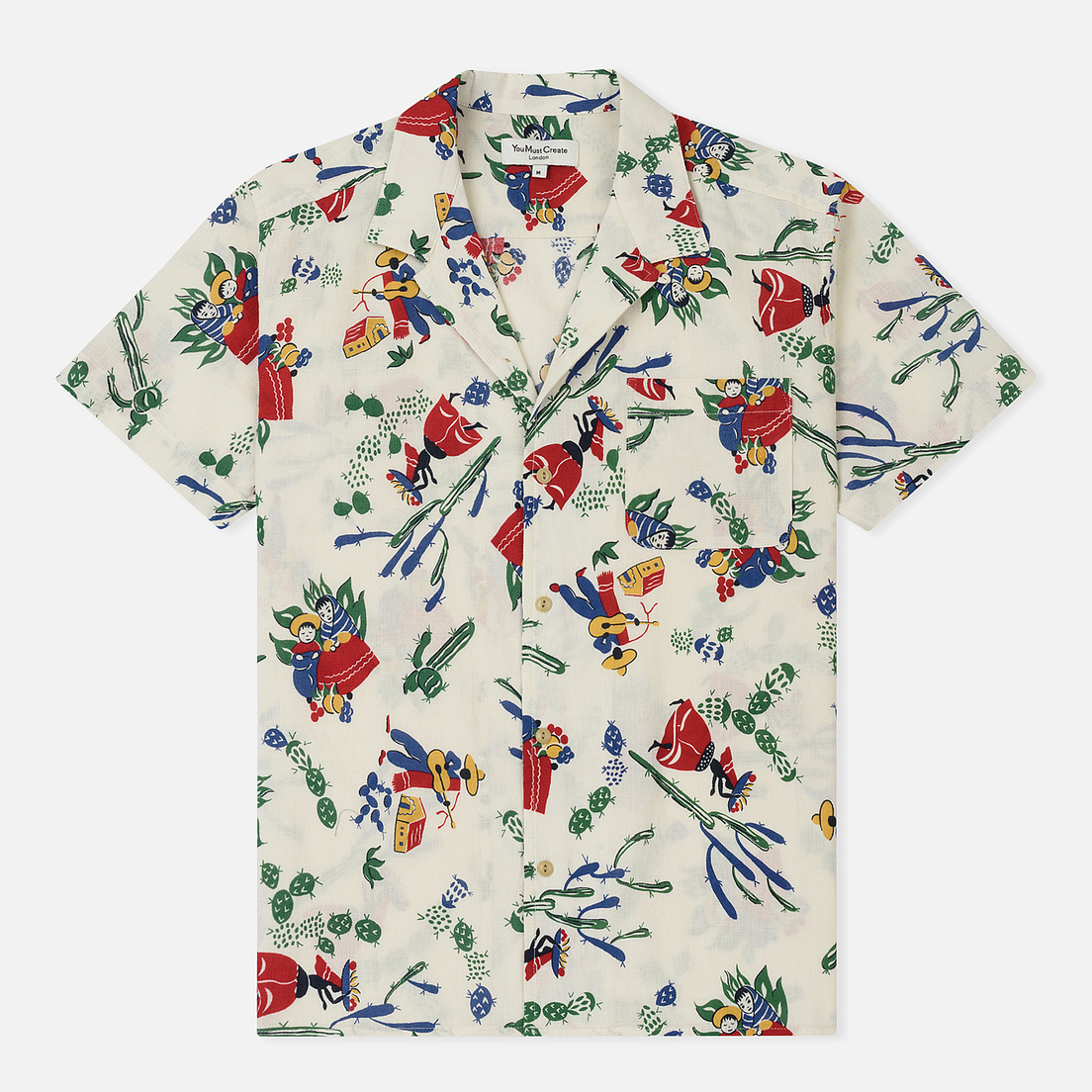 YMC Мужская рубашка Malick Mexican Print Dobby
