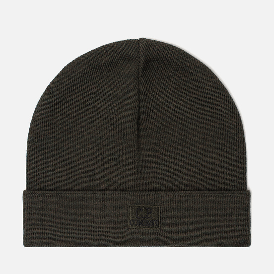 Шапка C.P. Company Wool Classic Logo Dark Olive