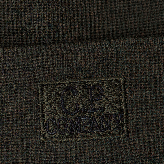 Шапка C.P. Company Wool Classic Logo Dark Olive