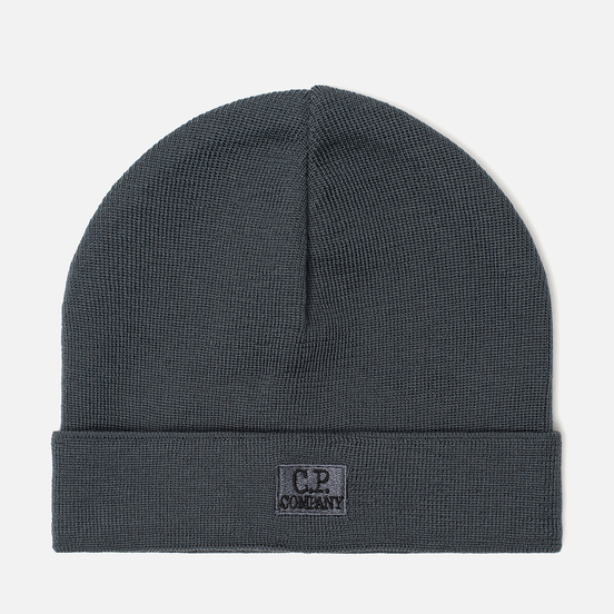 Шапка C.P. Company Wool Classic Logo Dark Slate