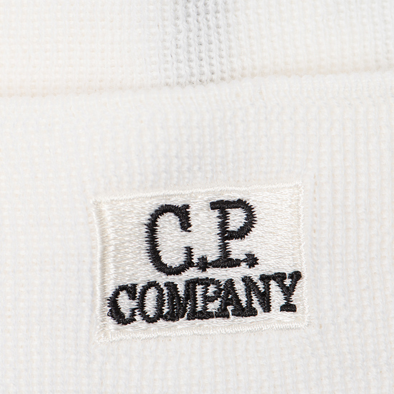 Шапка C.P. Company Wool Classic Logo Gauze White