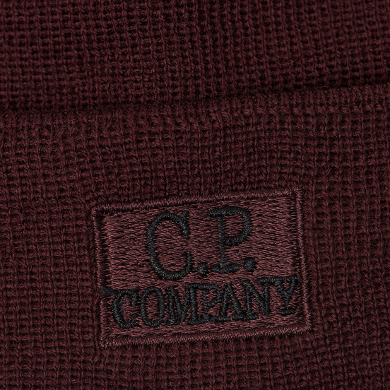 Шапка C.P. Company Wool Classic Logo Tawny Port Purple