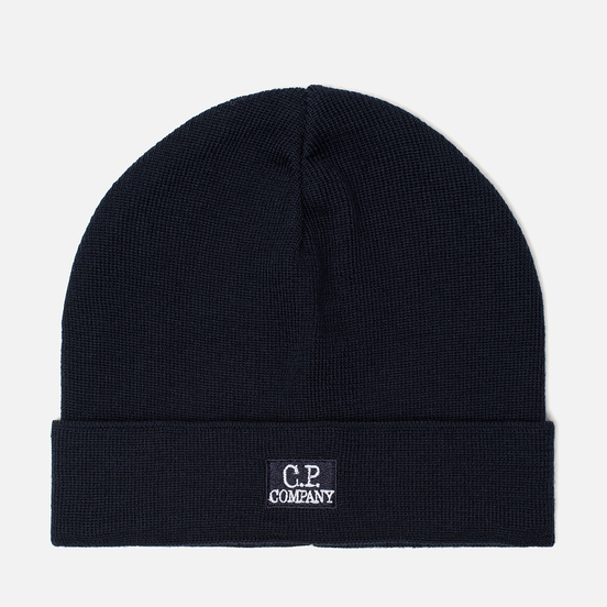 Шапка C.P. Company Wool Classic Logo Total Eclipse