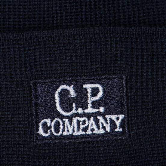 Шапка C.P. Company Wool Classic Logo Total Eclipse