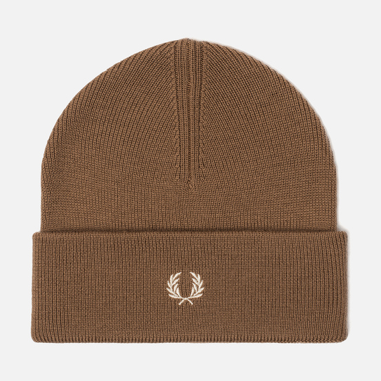 Шапка Fred Perry Merino Wool Beanie Dark Caramel