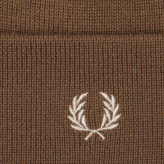Шапка Fred Perry Merino Wool Beanie Dark Caramel