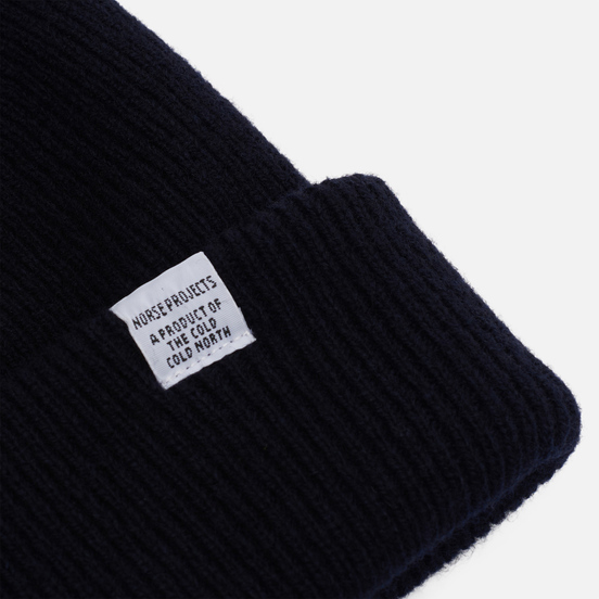 Шапка Norse Projects Norse Beanie Dark Navy