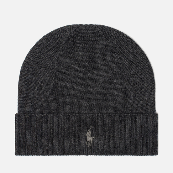 Шапка Polo Ralph Lauren Merino Wool Dark Charcoal Heather