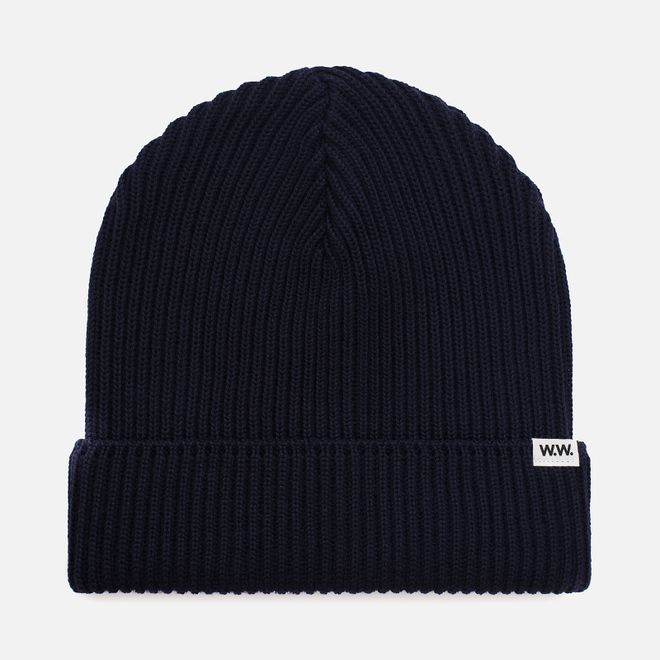 Шапка Wood Wood Henry Ribbed Beanie Navy