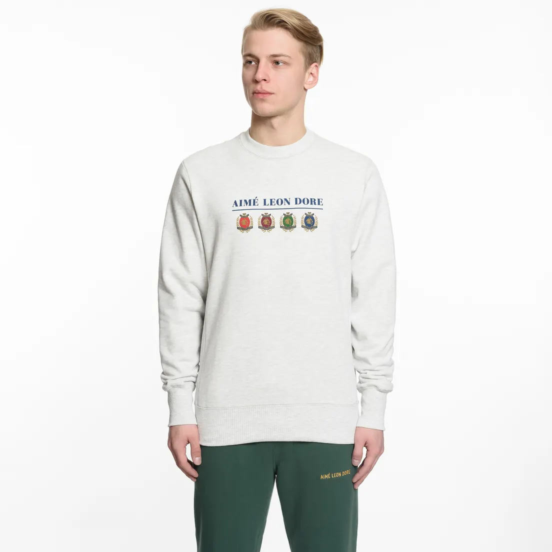 Aime Leon Dore Мужская толстовка Ald Crest & Logo Crew Neck