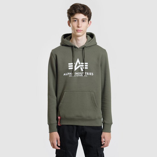 Мужская толстовка Alpha Industries Basic Hoody Dark Olive