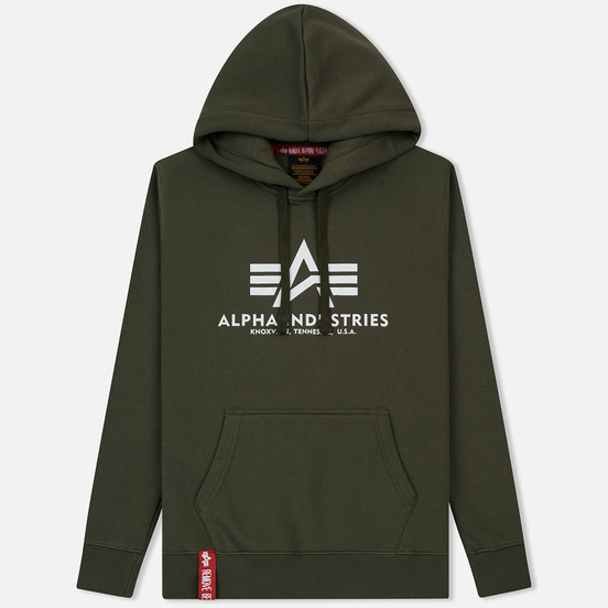 Мужская толстовка Alpha Industries Basic Hoody Dark Olive