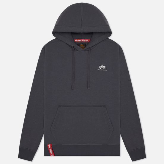 Мужская толстовка Alpha Industries Basic Small Logo Hoody Greyblack