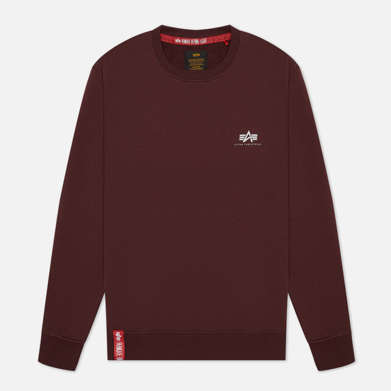 Мужская толстовка Alpha Industries Basic Small Logo Wine Red