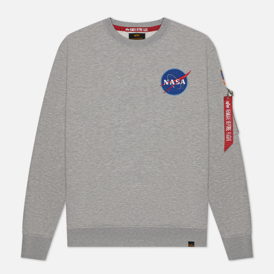Мужская толстовка Alpha Industries NASA Space Shuttle Grey Heather