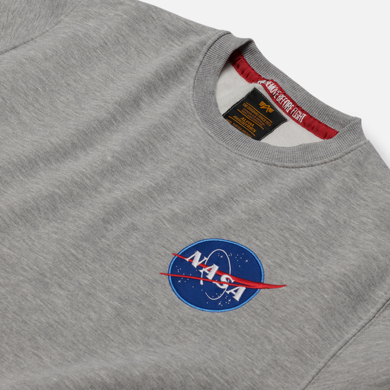 Мужская толстовка Alpha Industries NASA Space Shuttle Grey Heather
