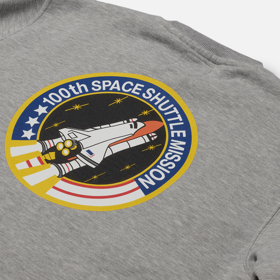 Мужская толстовка Alpha Industries NASA Space Shuttle Grey Heather