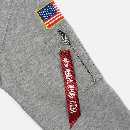 Мужская толстовка Alpha Industries Nasa Space Shuttle Grey Heather