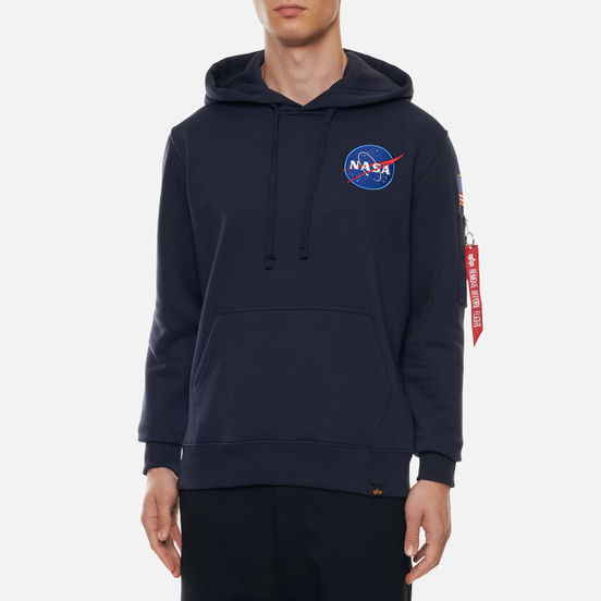 Мужская толстовка Alpha Industries Nasa Space Shuttle Hoody Replica Blue