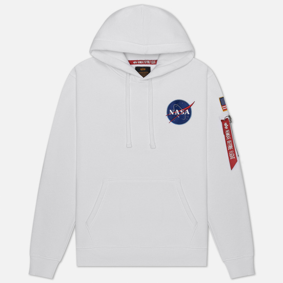Мужская толстовка Alpha Industries Nasa Space Shuttle Hoody White