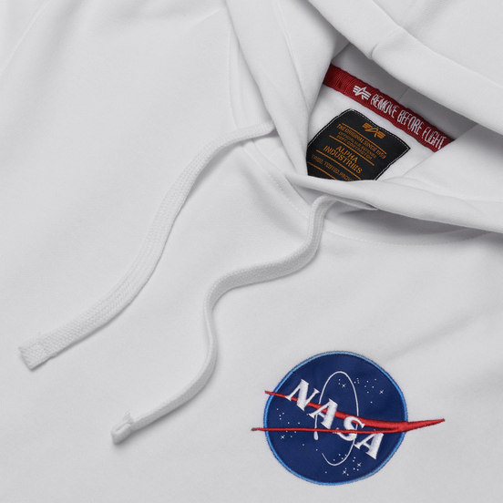 Мужская толстовка Alpha Industries Nasa Space Shuttle Hoody White