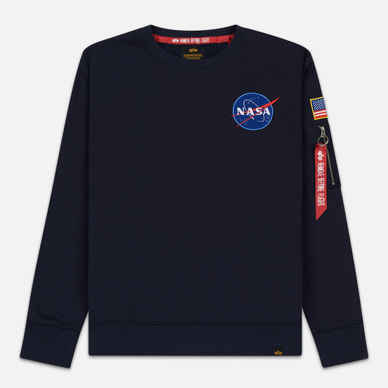 Мужская толстовка Alpha Industries Nasa Space Shuttle Replica Blue
