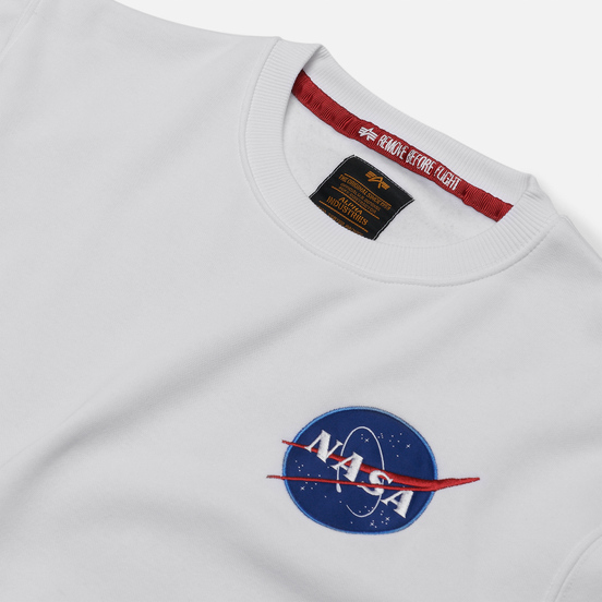 Мужская толстовка Alpha Industries Nasa Space Shuttle White