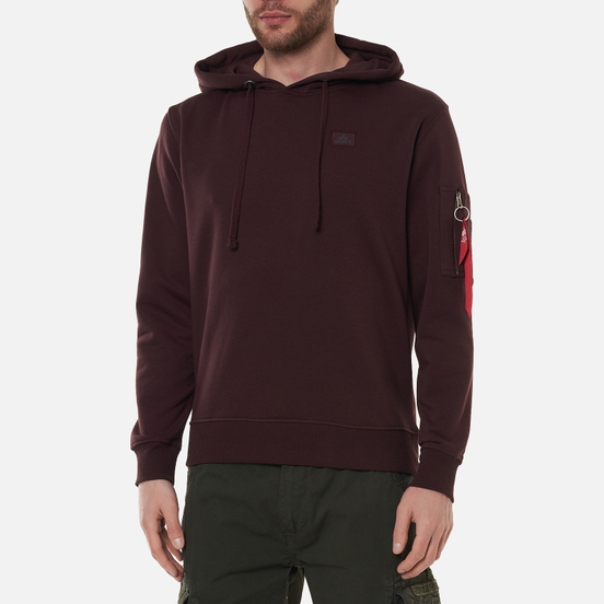 Мужская толстовка Alpha Industries X-Fit Hoody Wine Red