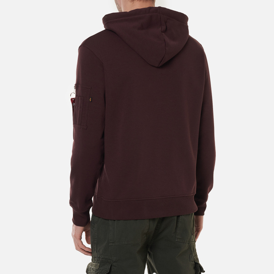Мужская толстовка Alpha Industries X-Fit Hoody Wine Red