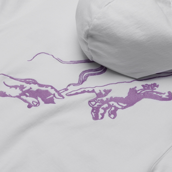 Мужская толстовка ASSID The Lord Provides Hoodie White/Purple