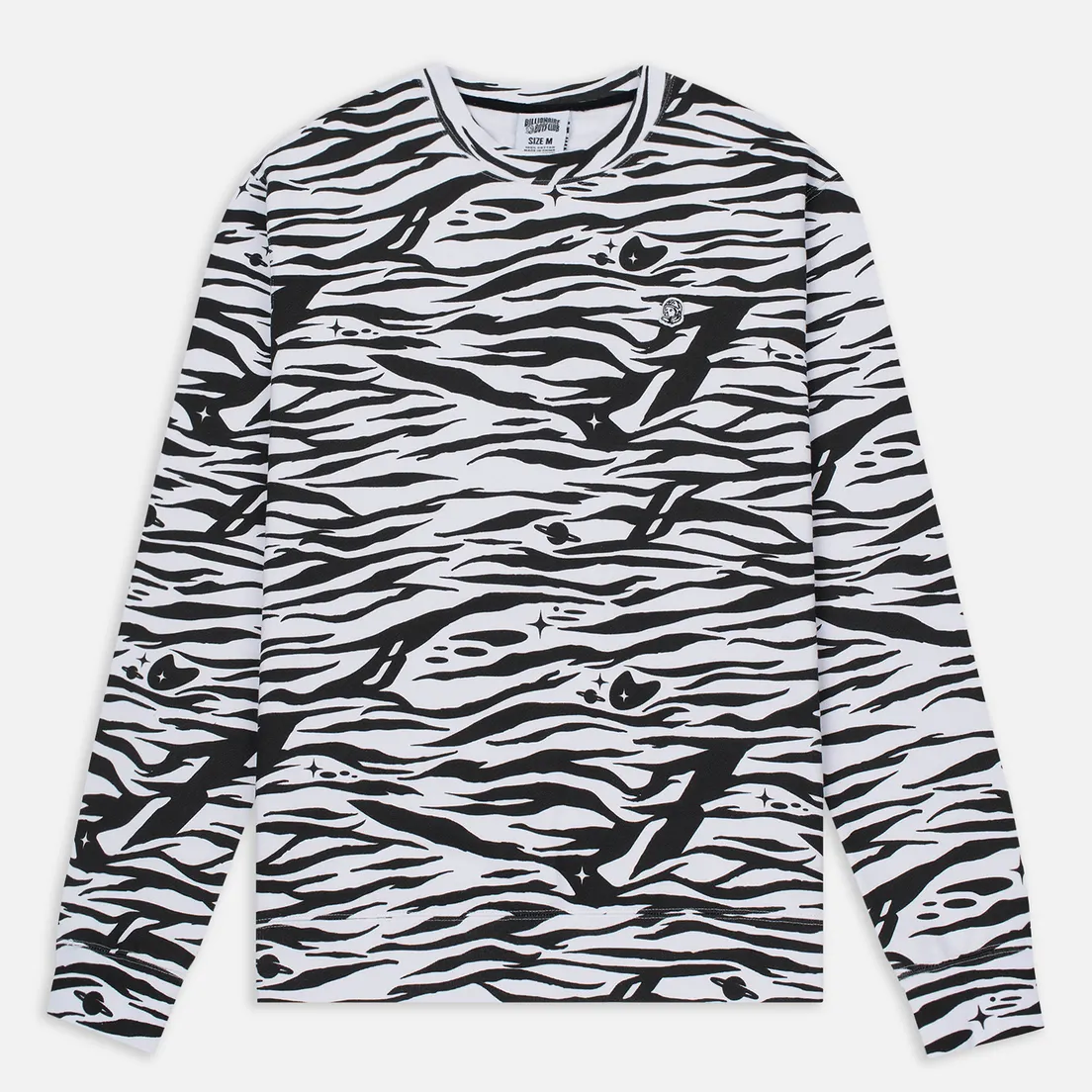 Billionaire Boys Club Мужская толстовка Zebra Camo All-Over Print Crew Neck