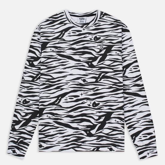 Мужская толстовка Billionaire Boys Club Zebra Camo All-Over Print Crew Neck White
