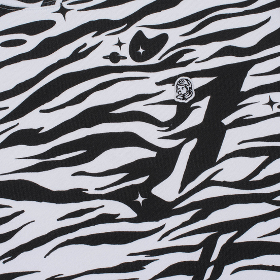 Мужская толстовка Billionaire Boys Club Zebra Camo All-Over Print Crew Neck White