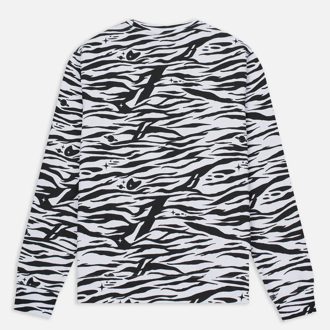 Billionaire Boys Club Мужская толстовка Zebra Camo All-Over Print Crew Neck