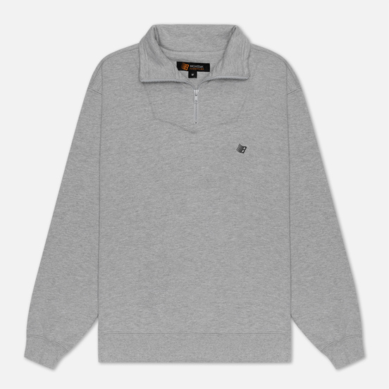 Мужская толстовка Bronze 56K Quarter Zip Mock Neck Heather Grey/Black