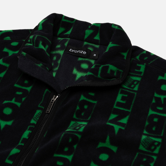 Мужская толстовка Bronze 56K Vertical Full Zip Fleece Black/Green