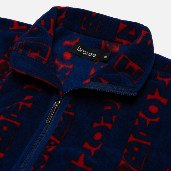 Мужская толстовка Bronze 56K Vertical Full Zip Fleece Navy/Red