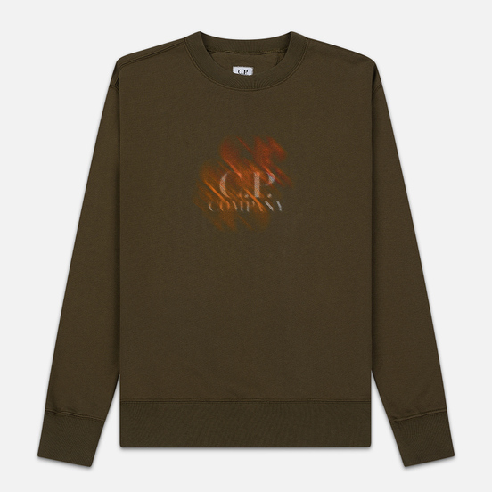 Мужская толстовка C.P. Company Blurred Graphic Logo Olive Night