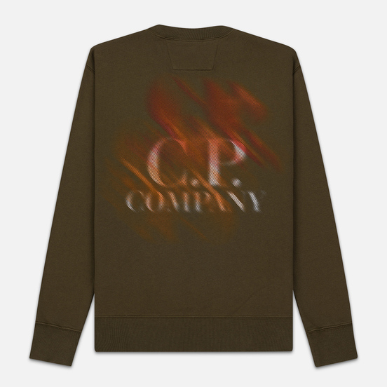 Мужская толстовка C.P. Company Blurred Graphic Logo Olive Night