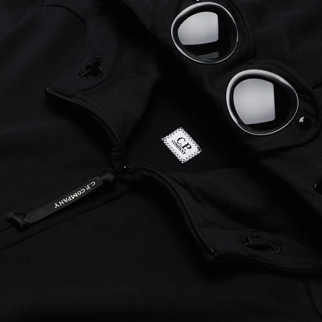 C.P. Company Мужская толстовка Diagonal Fleece Full-Zip Goggle Hooded