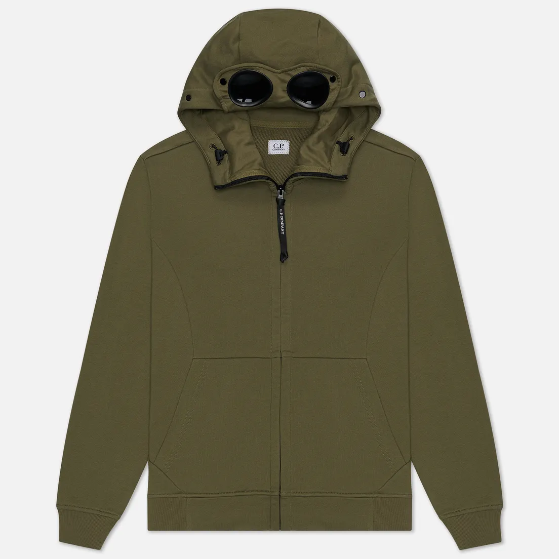 C.P. Company Мужская толстовка Diagonal Fleece Full-Zip Goggle Hooded