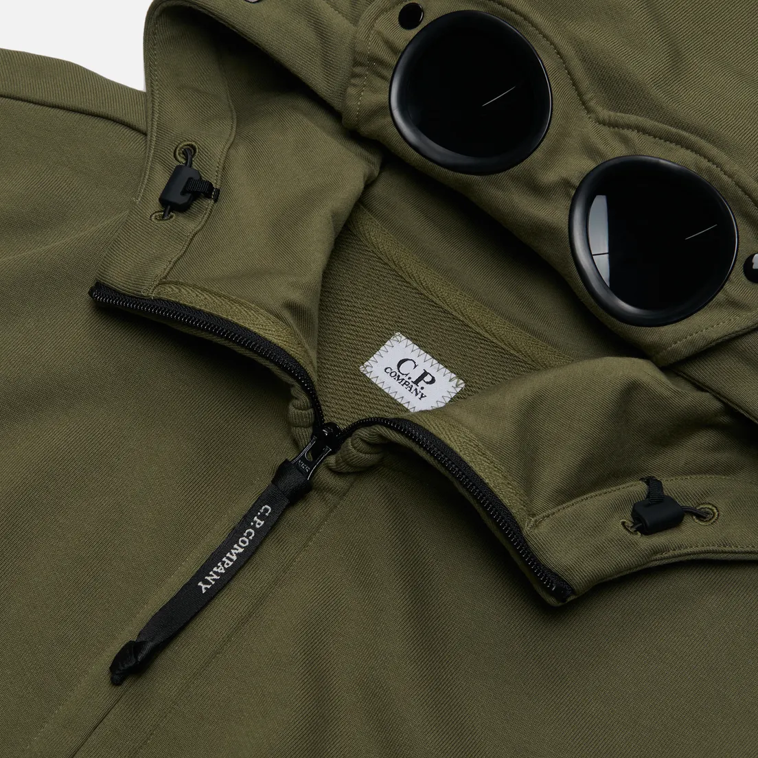 C.P. Company Мужская толстовка Diagonal Fleece Full-Zip Goggle Hooded