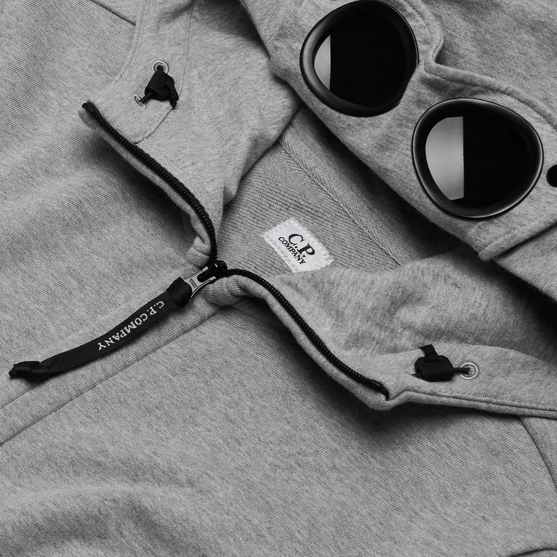 C.P. Company Мужская толстовка Diagonal Fleece Full-Zip Goggle Hooded