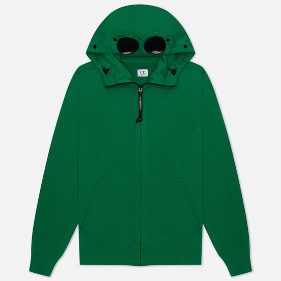 Мужская толстовка C.P. Company Diagonal Fleece Full-Zip Goggle Hooded Jelly Bean