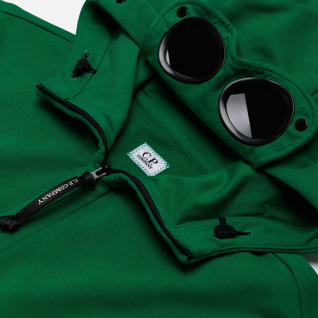 C.P. Company Мужская толстовка Diagonal Fleece Full-Zip Goggle Hooded