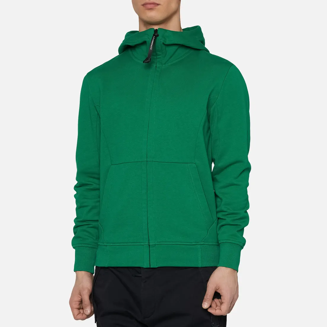 C.P. Company Мужская толстовка Diagonal Fleece Full-Zip Goggle Hooded