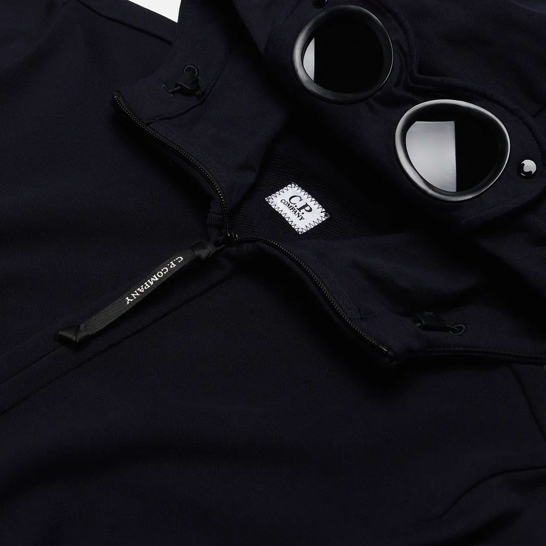 C.P. Company Мужская толстовка Diagonal Fleece Full-Zip Goggle Hooded