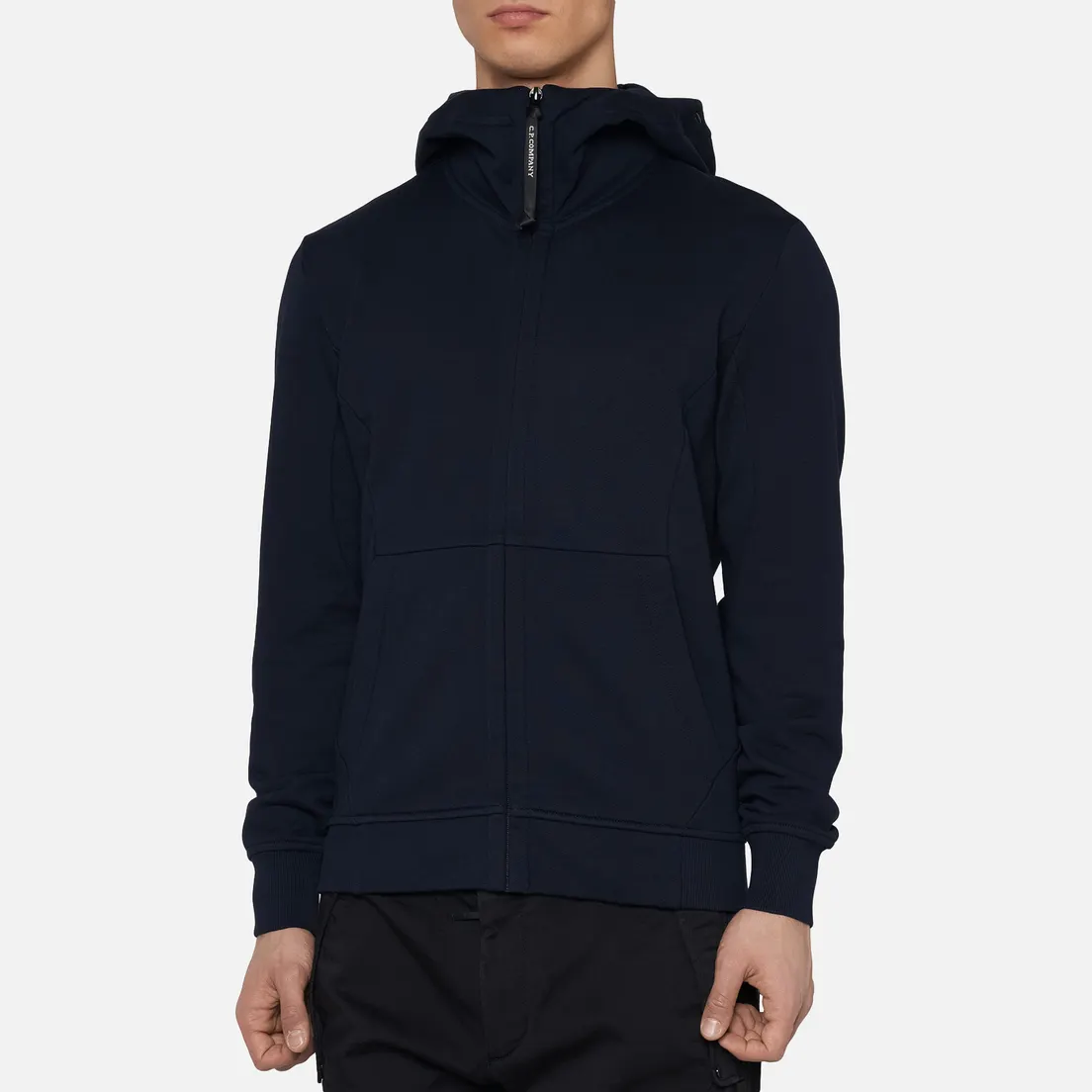 C.P. Company Мужская толстовка Diagonal Fleece Full-Zip Goggle Hooded
